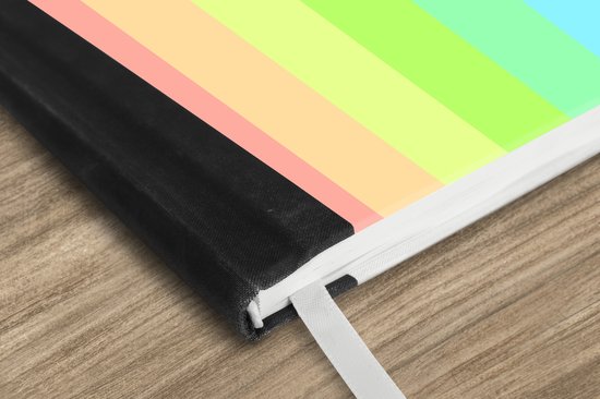 Carnet - Carnet d'écriture - Arc-en-ciel - Motifs - Pastel - Carnet - Format A5 - Bloc-notes