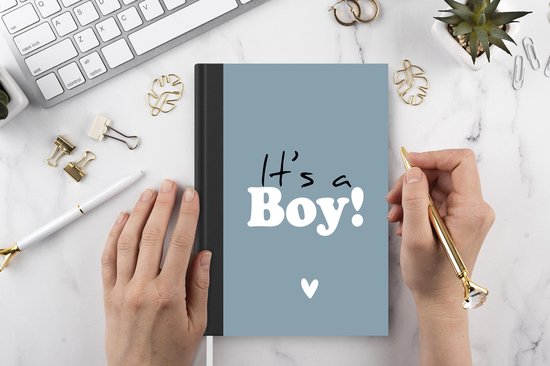 Cahier - Cahier d'écriture - party de révélation de genre - C'est un garçon - Bébé - Garçon - Proverbes - Carnet - Taille A5 - Bloc-notes