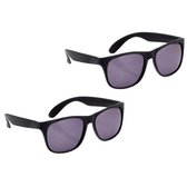 Set van 10x stuks voordelige zwarte verkleed zonnebrillen - Blues Brothers brillen