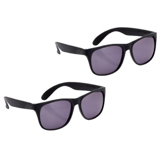 Set van 10x stuks voordelige zwarte verkleed zonnebrillen - Blues Brothers brillen