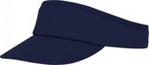 Navy blauwe zonneklep pet voor volwassenen - Katoenen verstelbare navy blauwe zonnekleppen - Dames/heren