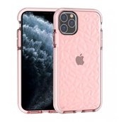 ShieldCase diamanten case geschikt voor Apple iPhone 12 Pro Max - 6.7 inch - roze - Stevig bescherm hoesje case - Roze Siliconen / TPU hoesje - Diamanten case - Beschermhoesje