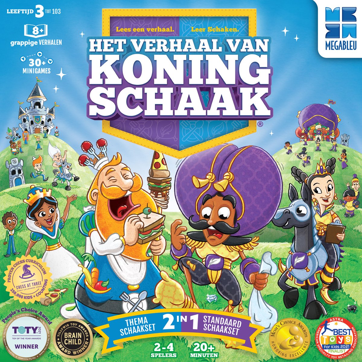 Het verhaal van Koning Schaak - Bordspel - Spelletjes voor Kinderen - Leren Schaken - Winnaar Speelgoed van Het Jaar Nederland 2022 STEAM - 2 player games - Megableu