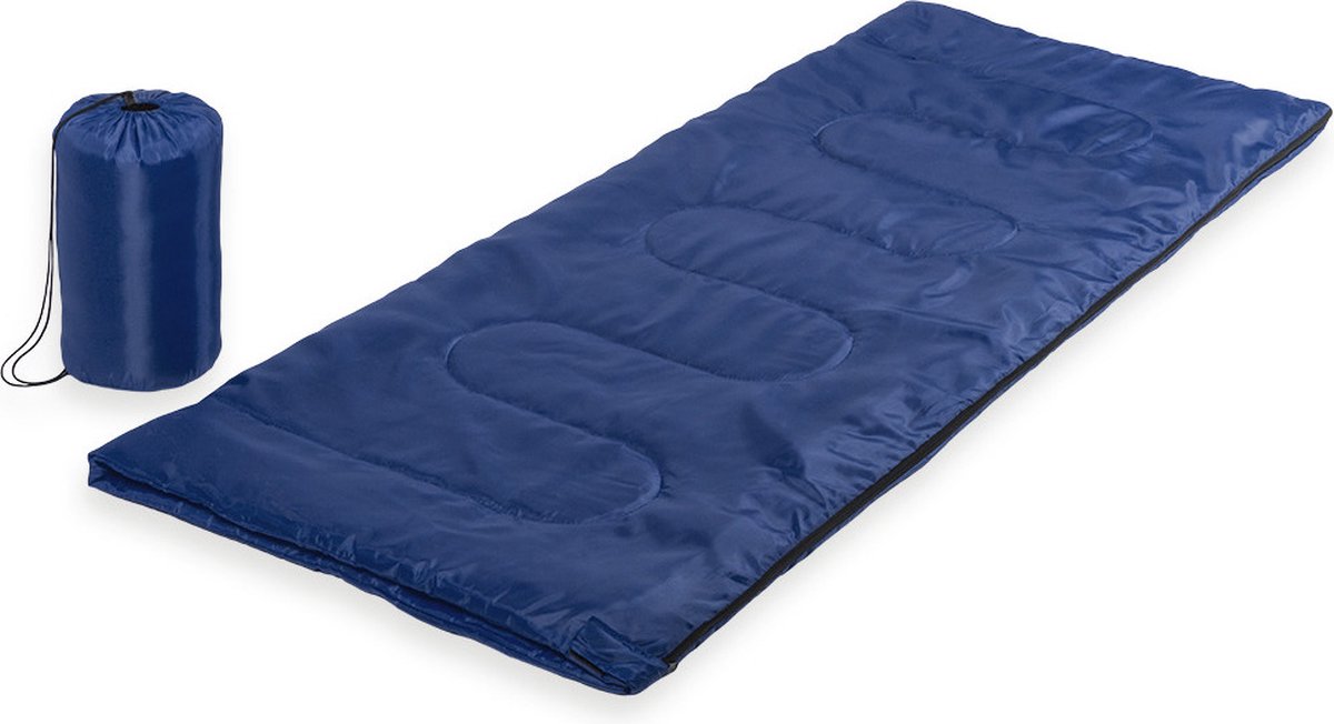 Blauwe slaapzak warm 75 x 185 cm