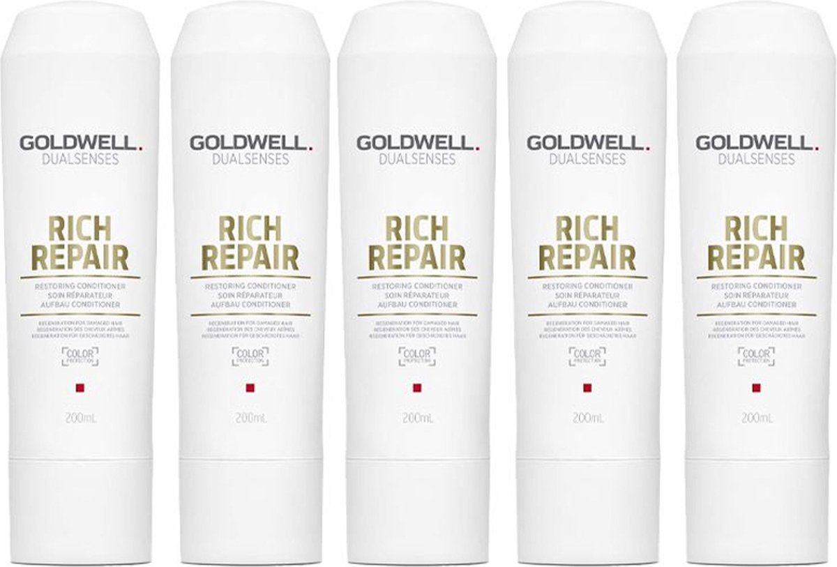 5x Goldwell Dualsenses Rich Repair Restoring Conditioner 200ml