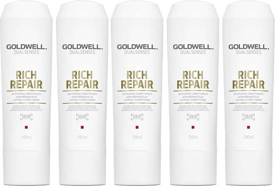 5x Goldwell Dualsenses Rich Repair Restoring Conditioner 200ml