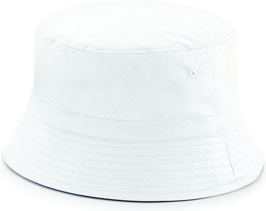 Reversible Bucket Hat Donker Blauw en Wit maat S/M