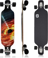 Big Bang Boards® Black Hole Edition Longboard – Drop Through Design – Volwassenen – Kinderen – Jongens – Meisjes – Longboard Cruiser – Dropthrough – Longboard – Longboards