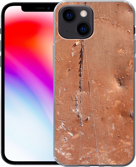 Coque iPhone 13 mini - Fer - Rouille - Marron - Siliconen