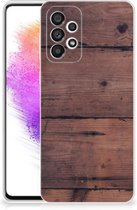 Leuk TPU Back Cover Geschikt voor Samsung Galaxy A73 5G GSM Hoesje Customize Old Wood
