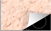 KitchenYeah® Inductie beschermer 89.6x51.6 cm - Marmer print - Roségold - Patronen - Luxe - Kookplaataccessoires - Afdekplaat voor kookplaat - Inductiebeschermer - Inductiemat - Inductieplaat mat