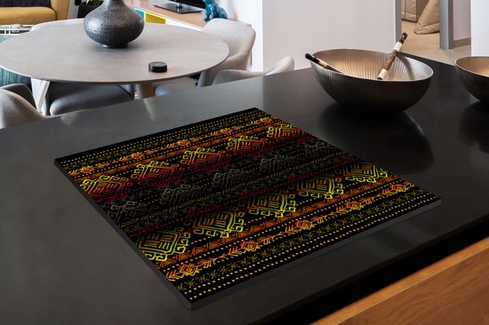 KitchenYeah® Inductie beschermer 57.6x51.6 cm - Afrika - Patronen - Abstract - Kookplaataccessoires - Afdekplaat voor kookplaat - Inductiebeschermer - Inductiemat - Inductieplaat mat
