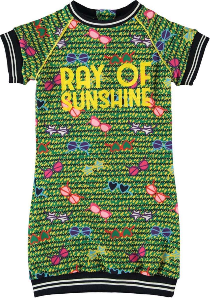 OChill-Girls Dress in style Rianne- Green-maat 92