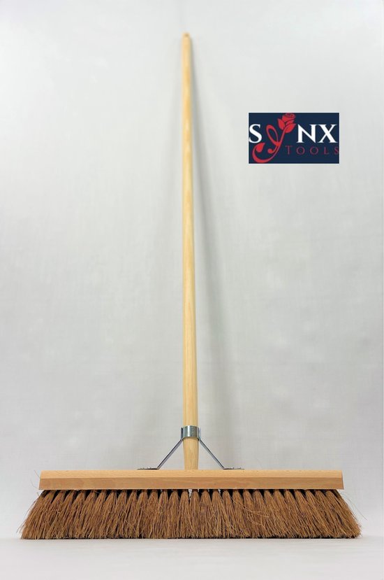 Synx Tools Coco Bezem Zaalveger - 50 cm - Zachte Bezem - Veger - Bezemsteel  - Tuin -... | bol.com