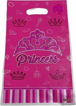 Uitdeelzakjes "Princess" - Feestzakjes - Roze - Kunststof - 10 Stuks - Verjaardag - Feest - Surprise - Uitdelen - Snoepen