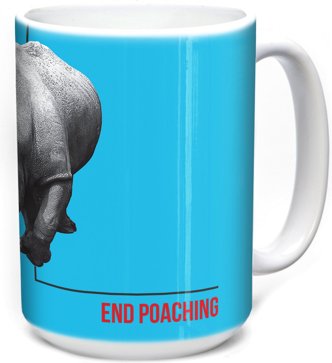 Mok End Poaching Rhino Blue 440 ml