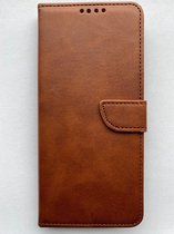 Samsung Galaxy A22 5g hoesje - Kunstleer Book Case - Bruin met extra ruimte voor briefgeld