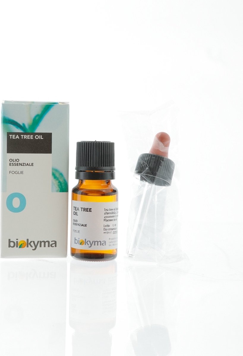 Goedkoopste Tea Tree Extra zuivere Essentiële Olie 100 natuurlijk 10 ml - Biokyma - Melaleuca alternifolia L. - Thee boom voor Aromatherapie, Verdamping, Massage en intern gebruik.