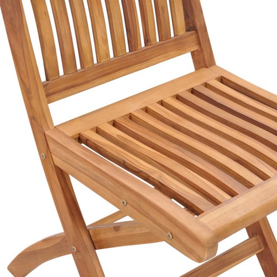 vidaXL Chaises de jardin de vidaXL 6 pièces Teck massif pliable