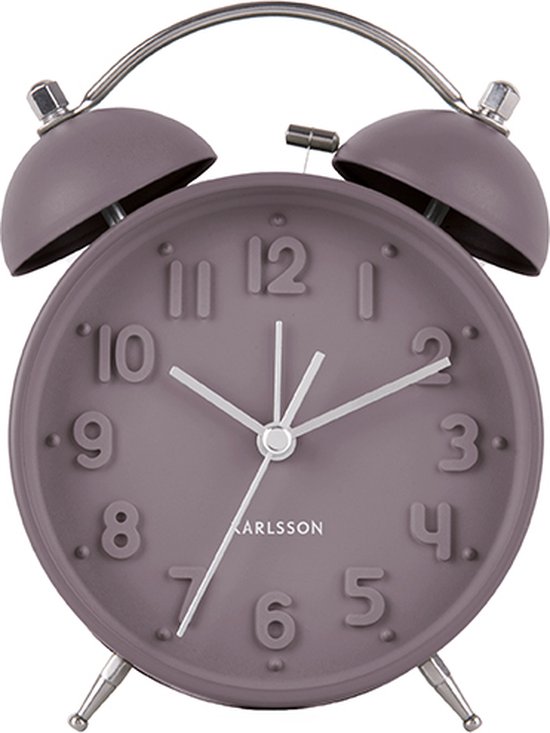 Alarm clock Iconic matt dark purple