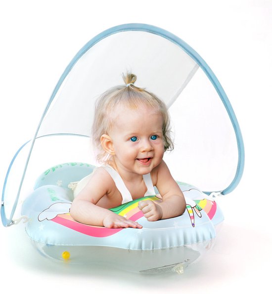 Baby zwemband - opblaasband zonnescherm - float tot jaar - drijfband-... | bol.com