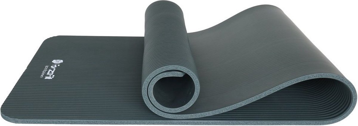ForzaFit Yogamat Grijs 183 x 61 x 1 cm - Extra dik thumbnail 5
