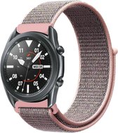 Nylon bandje - zandroze, geschikt voor Samsung Galaxy Watch 46mm, Watch 3 - 45mm, Gear S3 Frontier, Gear S3 Classic