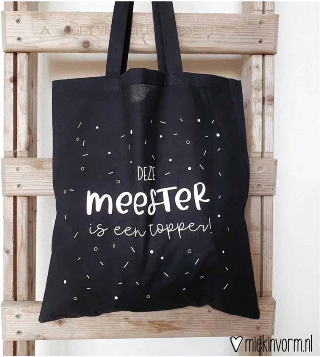 Tas 'Deze meester is een topper'