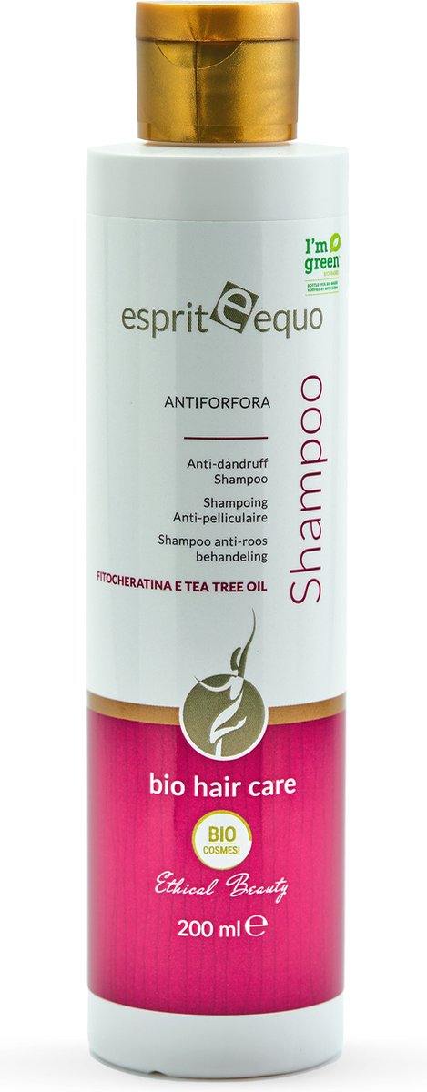 Esprit shampoo trattamento antifofora - 100% biologisch anti-roos haarshampoo met Phyto Keratine, essentiële tea tree olie en rozemarijnextract. 200ml