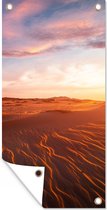 Tuinposter - Zand - Schuttingdoek - Landschap - Wolk - Lucht - Tuin - Tuindecoratie - 80x160 cm - Tuindoek - Buitenposter