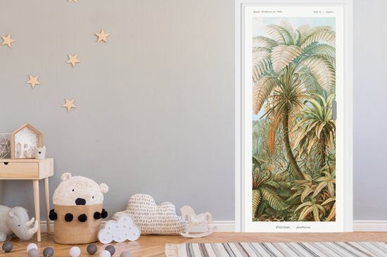 Deursticker Vintage - Oude meesters - Varens - Planten - Natuur - 90x205 cm - Deurposter