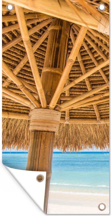 Zon schijnt op het tropische strand Poster 160x80 cm - Foto print op Poster