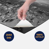 Chefcare Inductie Beschermer Zwerm Gele Vissen in het Water - Zwart Wit - 57,6x51,6 cm - Afdekplaat Inductie - Kookplaat Beschermer - Inductie Mat