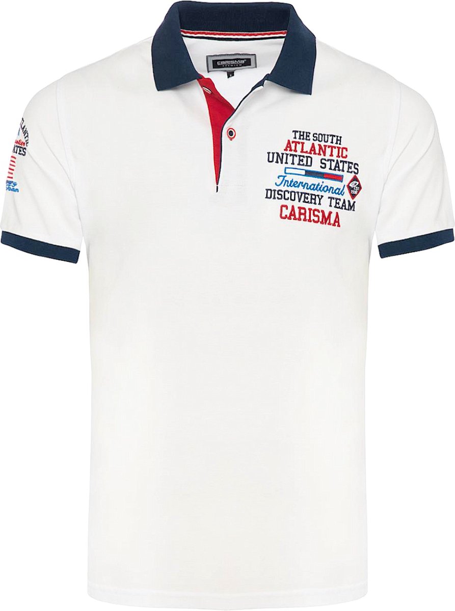 Poloshirt Heren United States Atlantic Wit Carisma 4664 - XL