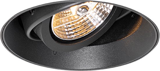 QAZQA oneon trimless 70 - Moderne Inbouwspot - 1 lichts - L 19.4 cm - Zwart - Woonkamer | Slaapkamer | Keuken