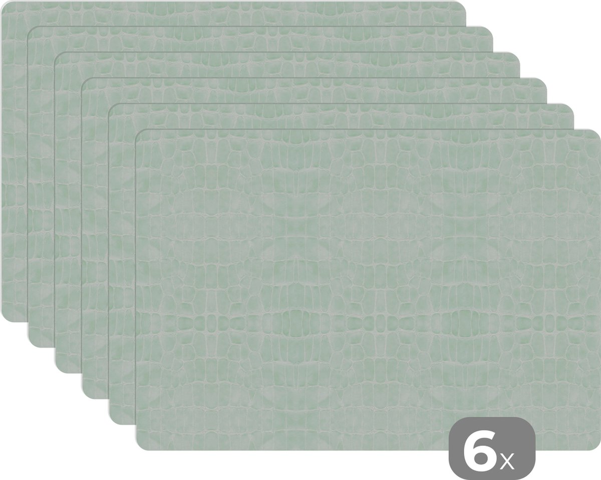 Placemats Groen Leer Dieren Placemat Tafel 45x30 cm 6