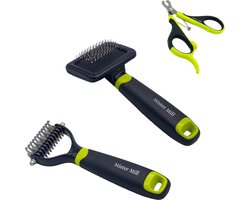 Mister Mill Voordeel Set : Nagelknipper Klein (Max.10kg.), Slickerborstel (S) plus Ondervachtkam (S)
