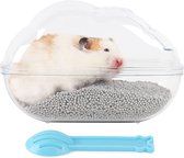 Premium hamster zandbad XL - Hamster zandbad met schep zand - Droogbad container voor chinchilla - Chinchilla zand - Chinchilla speelgoed