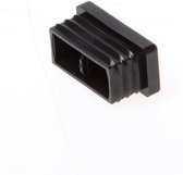 Vierkante insteekdop zwart 40x20mm (bu.werks)