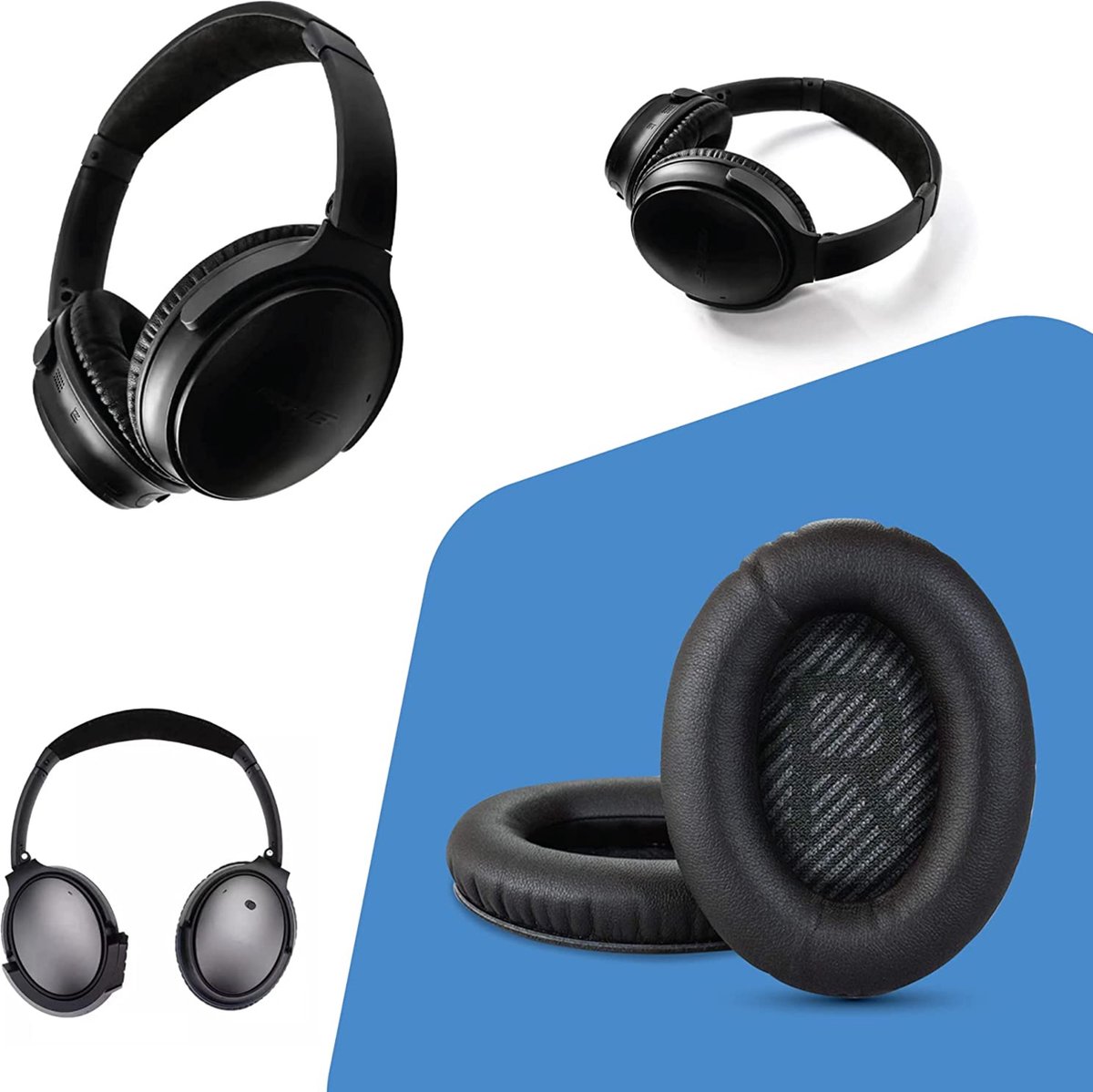 Oorkussens van Phreeze - Geschikt voor Bose QuietComfort 35 II - Vervangende Earpads met Reparatieset + Handleiding - Zacht Memory Foam