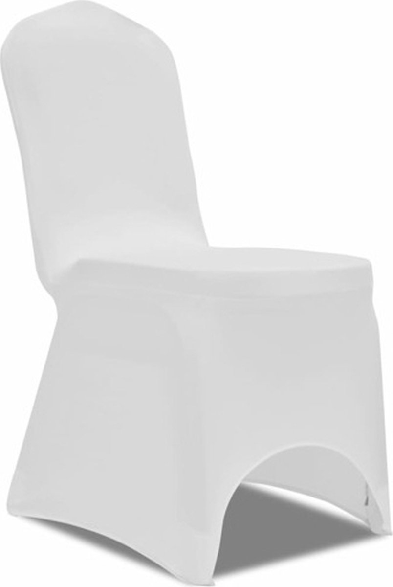 vidaXL Stoelhoes - Stretch - Wit - (50 - stuks)