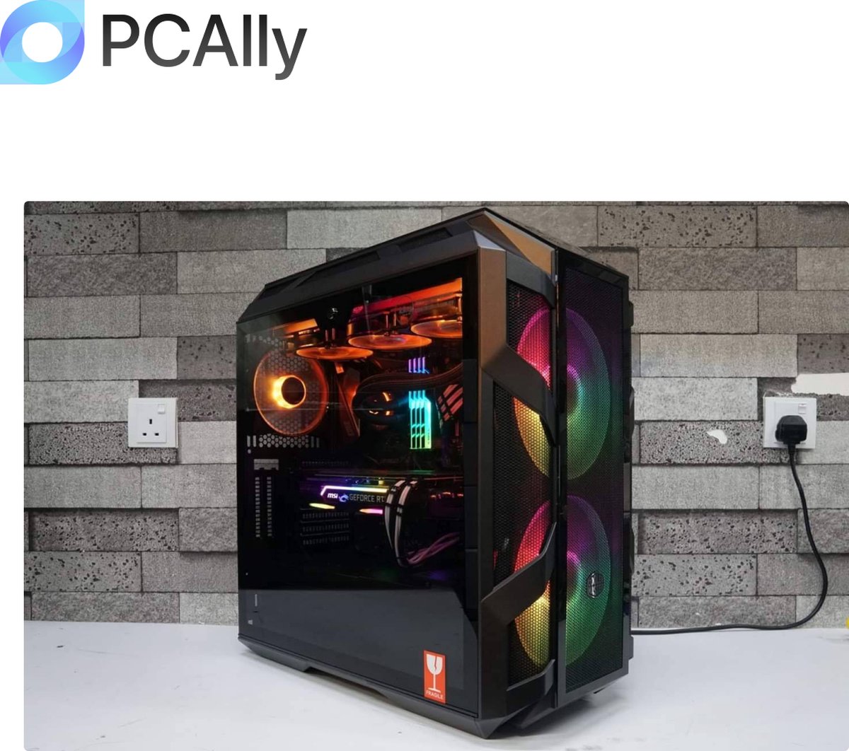 PCAlly Ultimate Cooler Master - Game PC - i9 12900K - RTX 3090 Ti - 32 GB DDR5 RAM - 7000 GB SSD - H500M