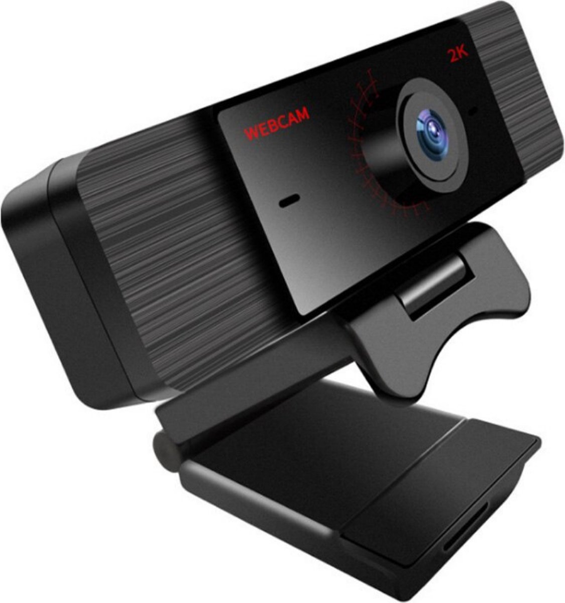 AspektProducts Webcam - Web Camera - Met Microfoon - Voor Computer - 360 graden rotatie - Zwart