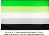 Aromantisch Vlag 150x90CM - LGBT - LGBTQIA - Aromantic - Aromantisme - Regenboog Vlag - Flag Polyester