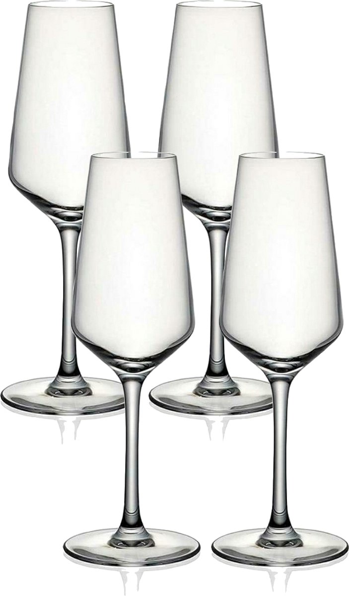 Cristal D'Arques - Champagneglazen - Model Grand Chateau - Kristalglas - 23 cl - Set van 4 glazen