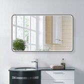 Summerlight - Miroir de salle de bain - Rectangle - 100x60 cm - Zwart - Miroir chauffant - Siècle des Lumières LED - Dimmable - Capteur tactile - Industriel