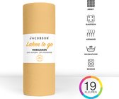 Bol.com Jacobson - Hoeslaken - 140x200cm - Jersey Katoen - tot 25cm matrasdikte - Beige aanbieding