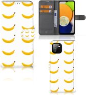 Flip Cover Geschikt voor Samsung Galaxy A03 Telefoon Hoesje Banana