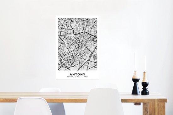 Affiche Carte - Plan - Plan de ville - France - Antony - 40x60 cm