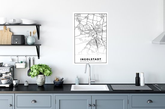 Affiche Ingolstadt - Plan d'étage - Carte - Plan de la ville - 40x60 cm